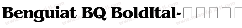 Benguiat BQ BoldItal字体转换